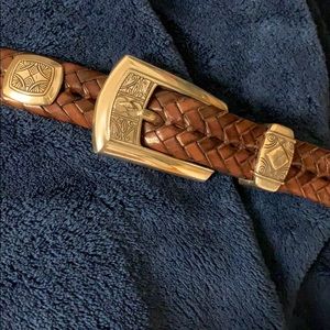 Brighton brown braided belt